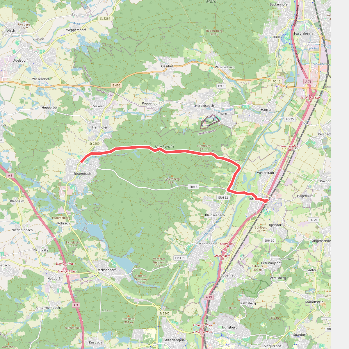 Wanderweg Baiersdorf – Röttenbach