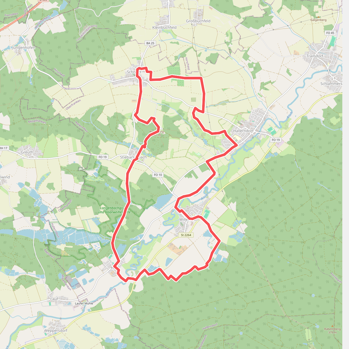 Hallerndorf Rundweg "Grüner Ring" - Kreuzbergrunde