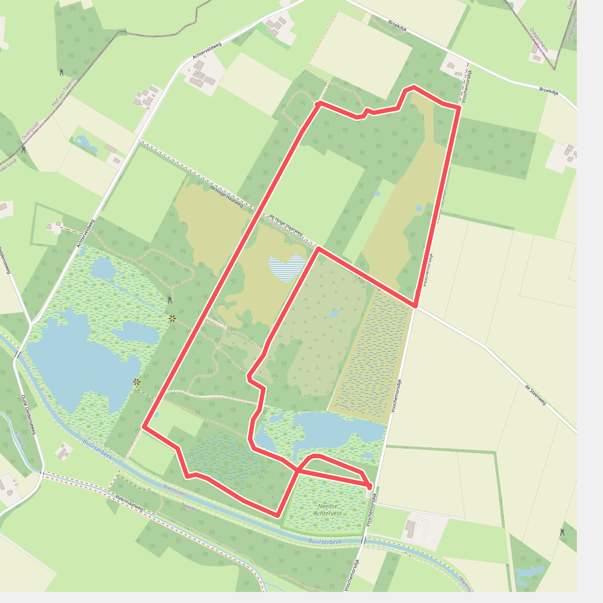 Wandelroute Needse Achterveld