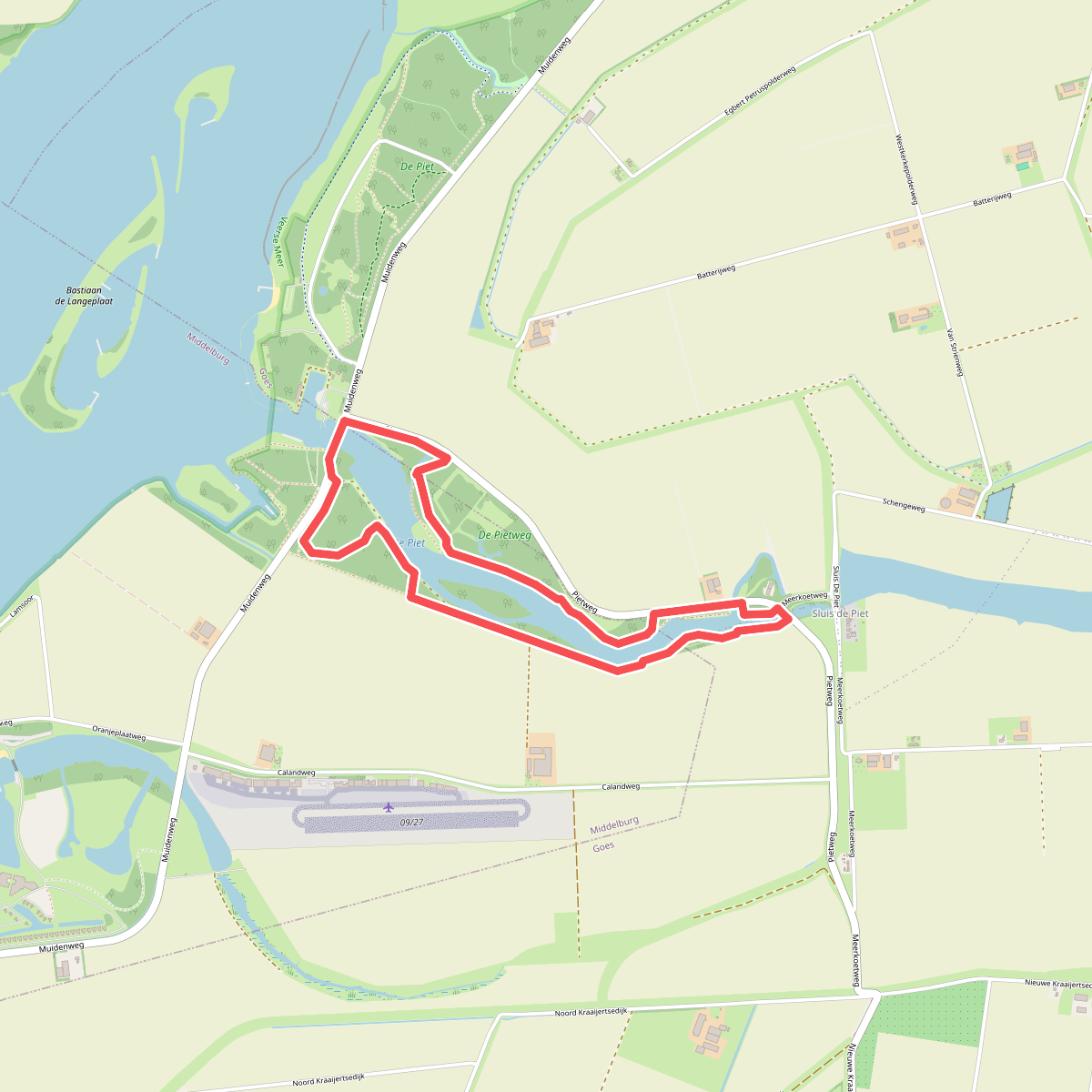 Wandelroute De Pietkreek