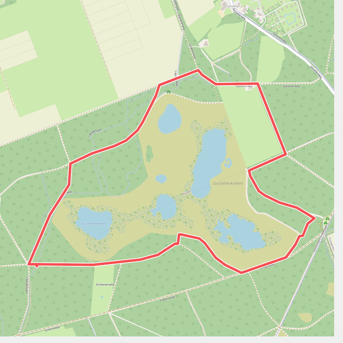 Wandelroute Gijsselterplassen