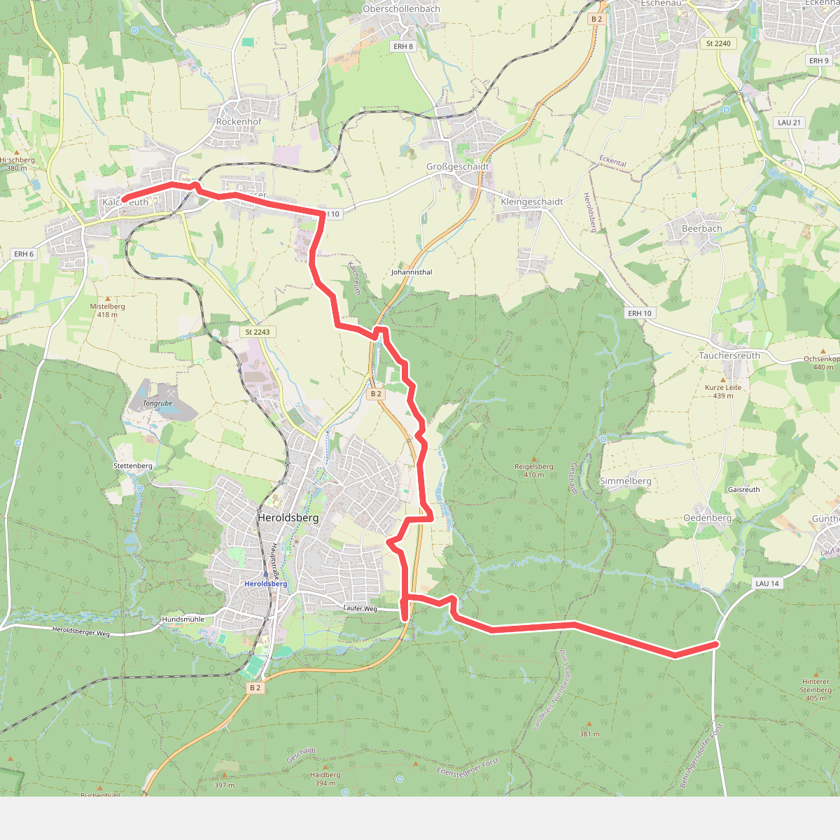 Wanderweg Kalchreuth – Haidberg