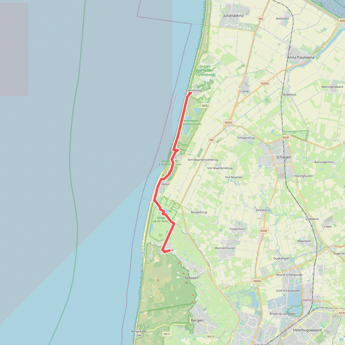 Groet - Callantsoog · Nederlands Kustpad 2 etappe 10