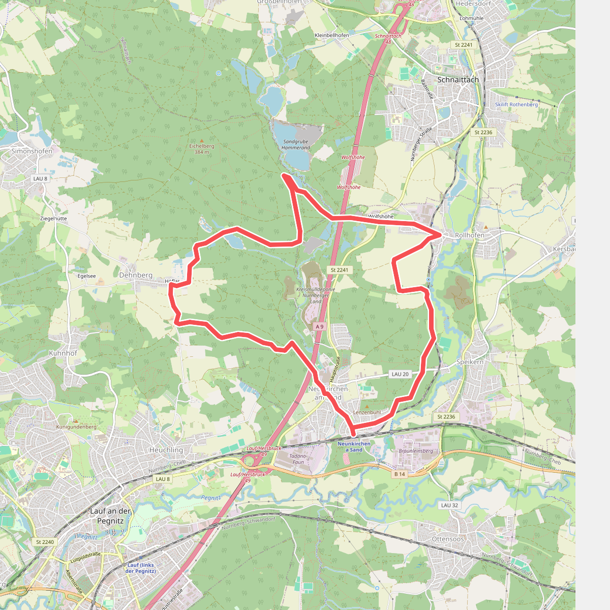 Neunkirchen am Sand Rundwanderweg Grün 1