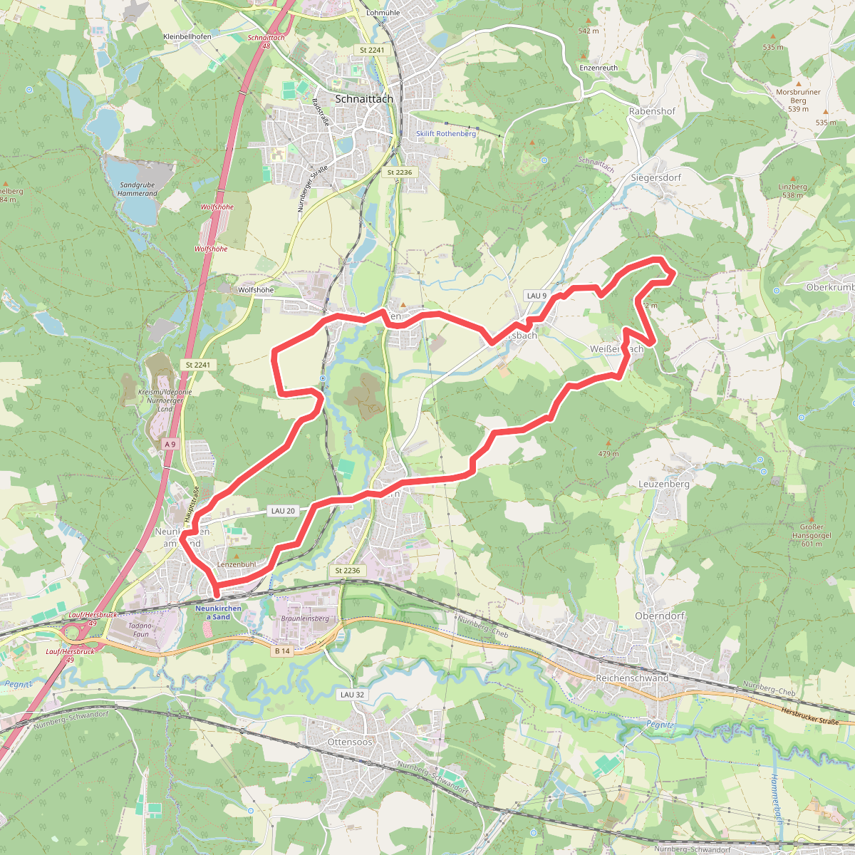 Neunkirchen am Sand Rundwanderweg Blau 1