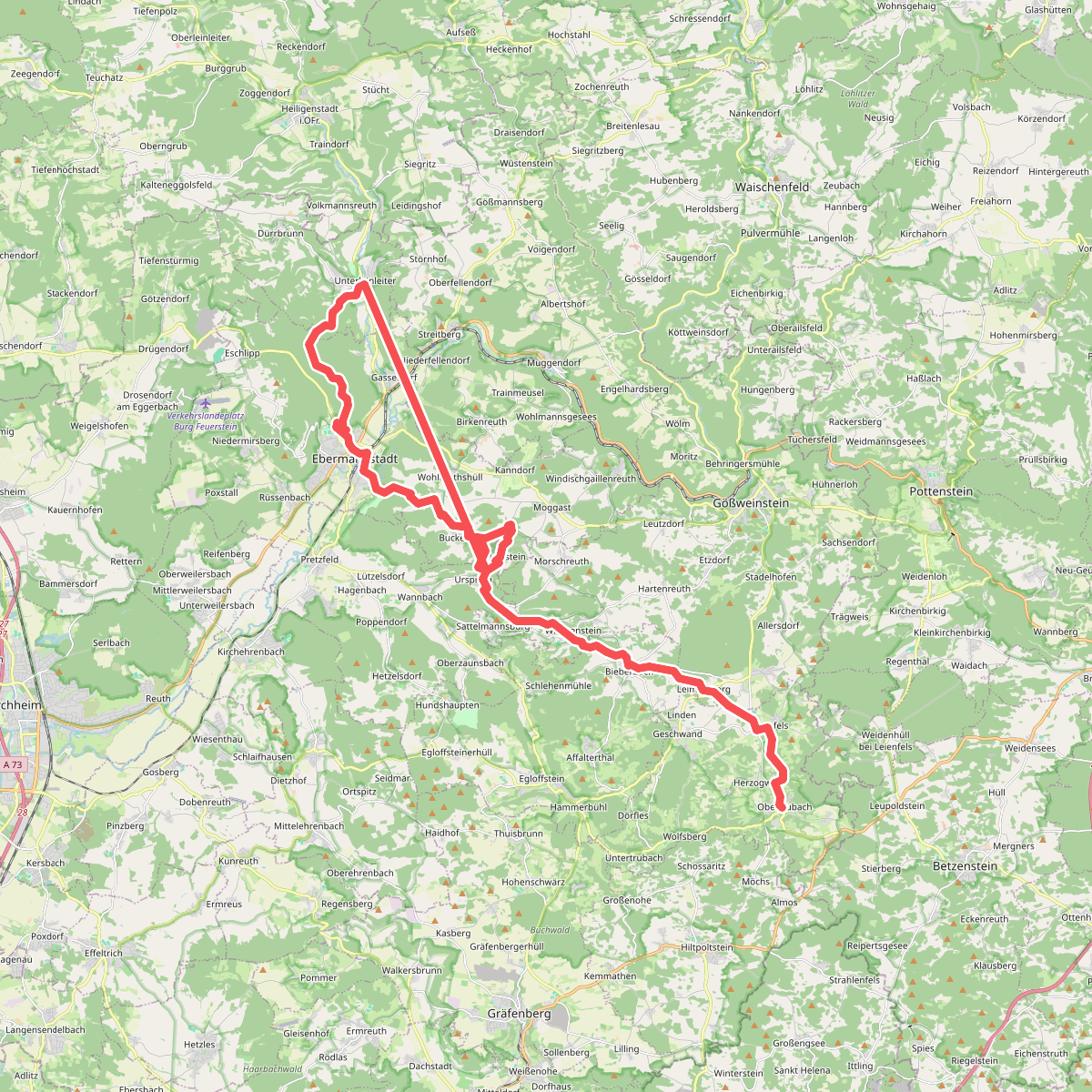 Höhenweg Unterleinleiter-Obertrubach