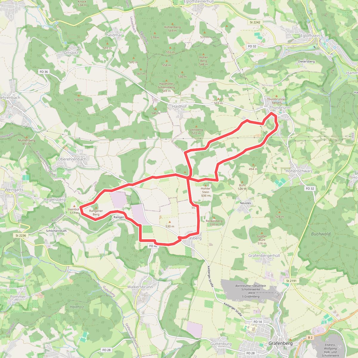 Rundweg über Kasberg und Rangen