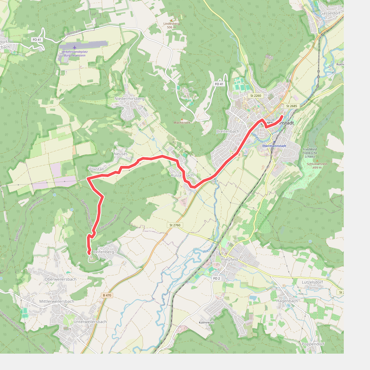 Zielwanderweg Ebermannstadt - Vexierkapelle