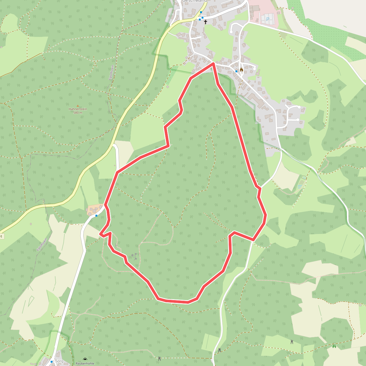 Geschwand Rundwanderweg Franzosenstein