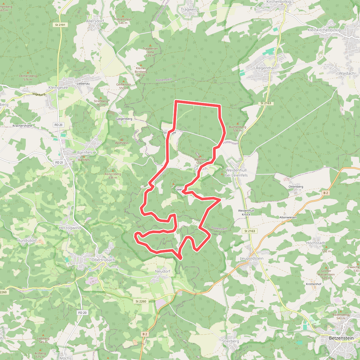 Leienfels Rundweg Schwarzer Ring