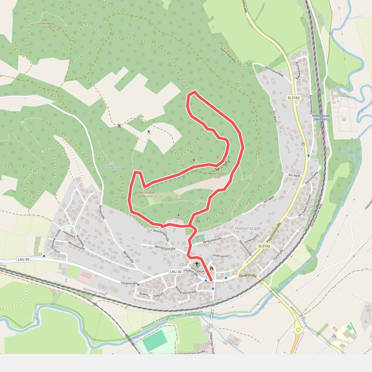Hohenstadt Rundweg 3 - Vogel-Markierung