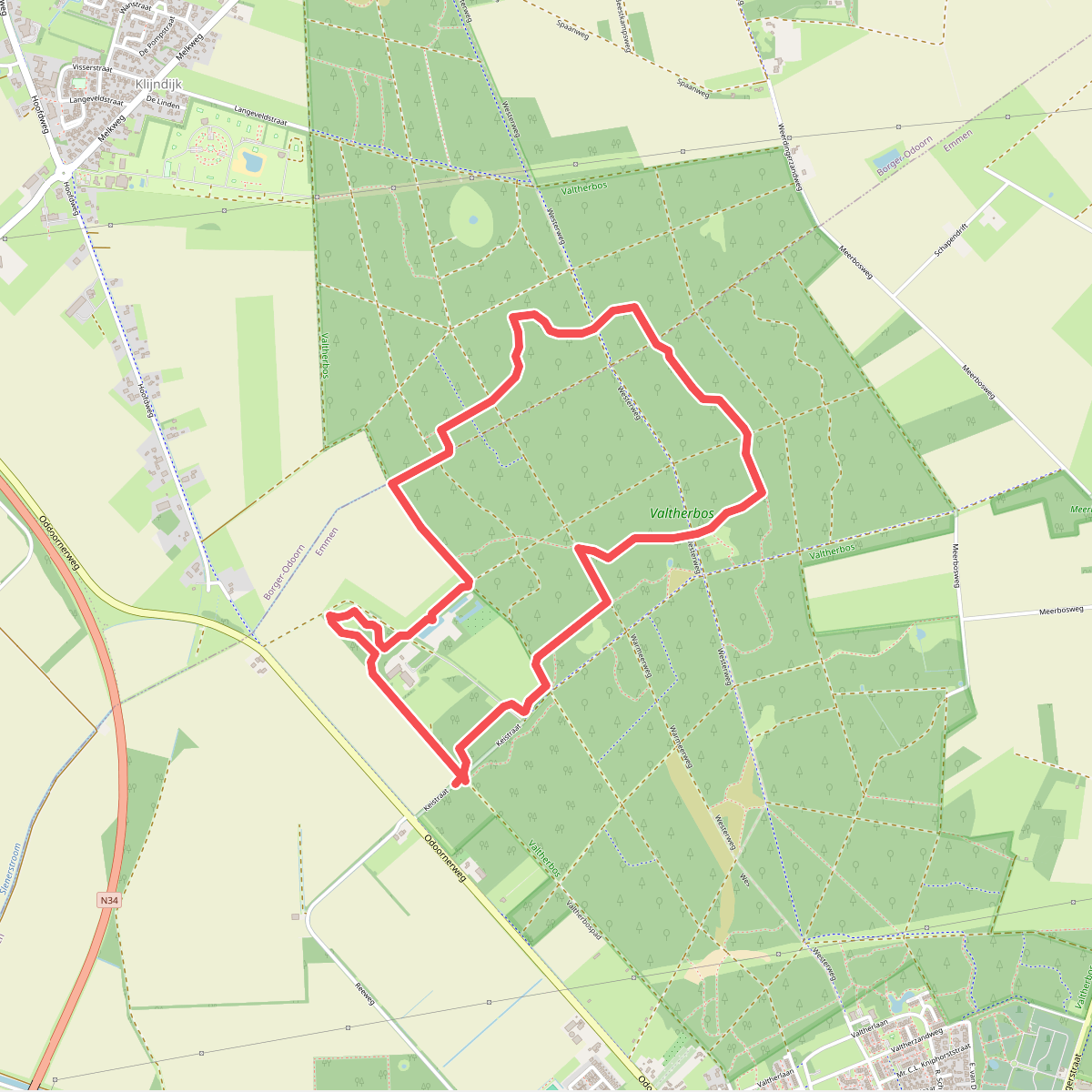 Wandelroute Valtherspaan