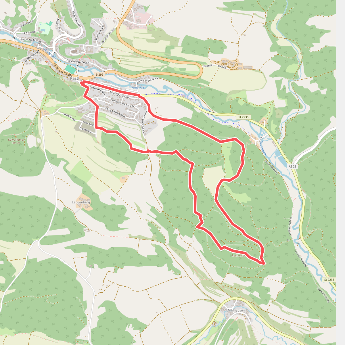 Erzweg Tagestour Kastl / Grünring Rundwanderweg