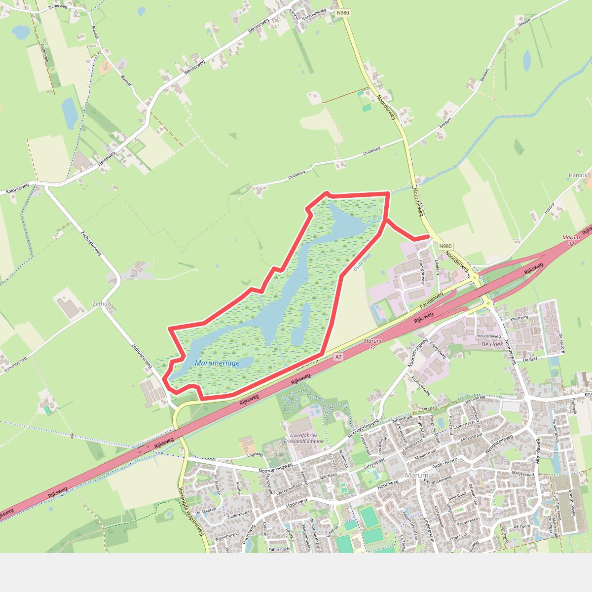 Wandelroute rondwandeling Marumerlage