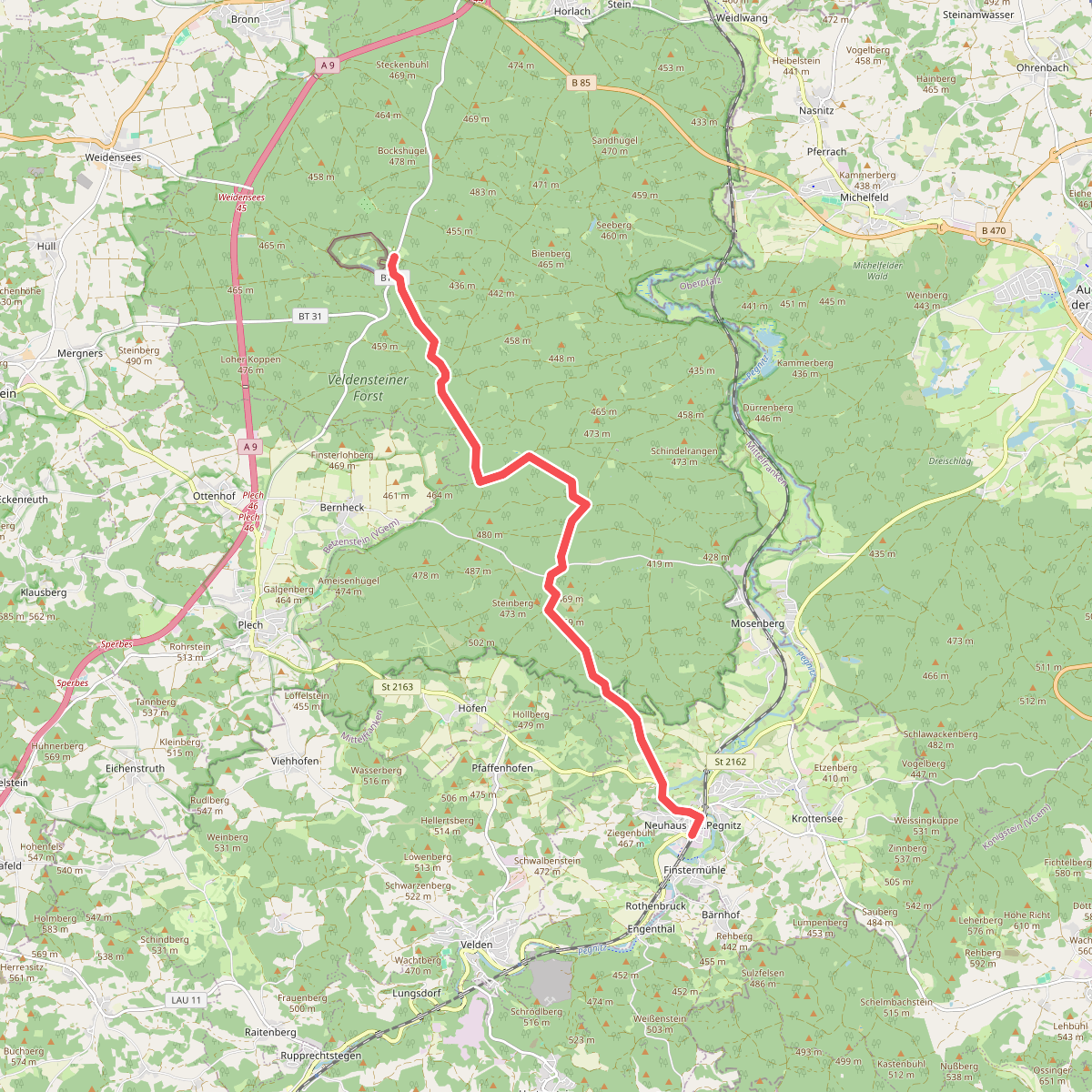 Wallfahrerweg Neuhaus - Hufeisen