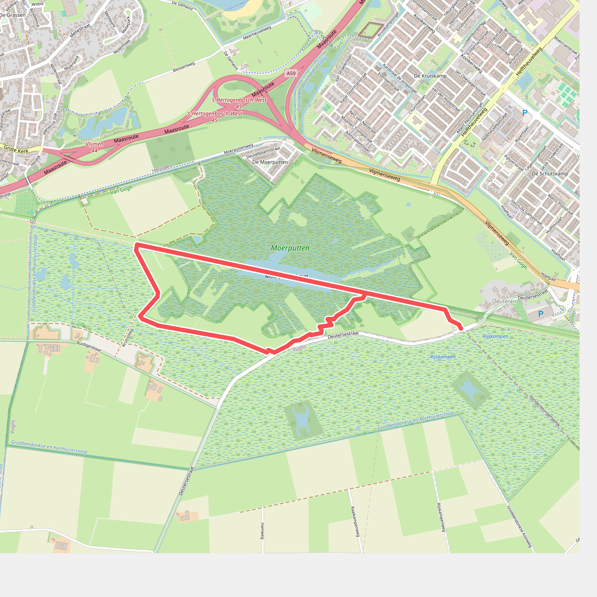 Boswachterspad Bruggenroute Moerputten