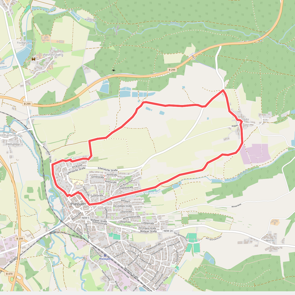Permanenter IVV-Wanderweg Pressath 7km