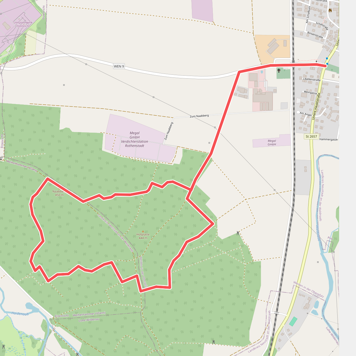 Rundweg Naabberg 5km