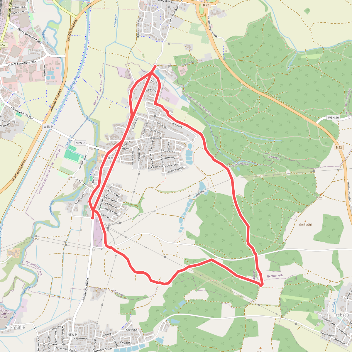 Schirmitzer Panorama-Rundwanderweg