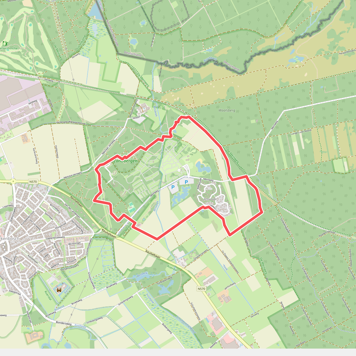 Wandelroute Zandbergenroute