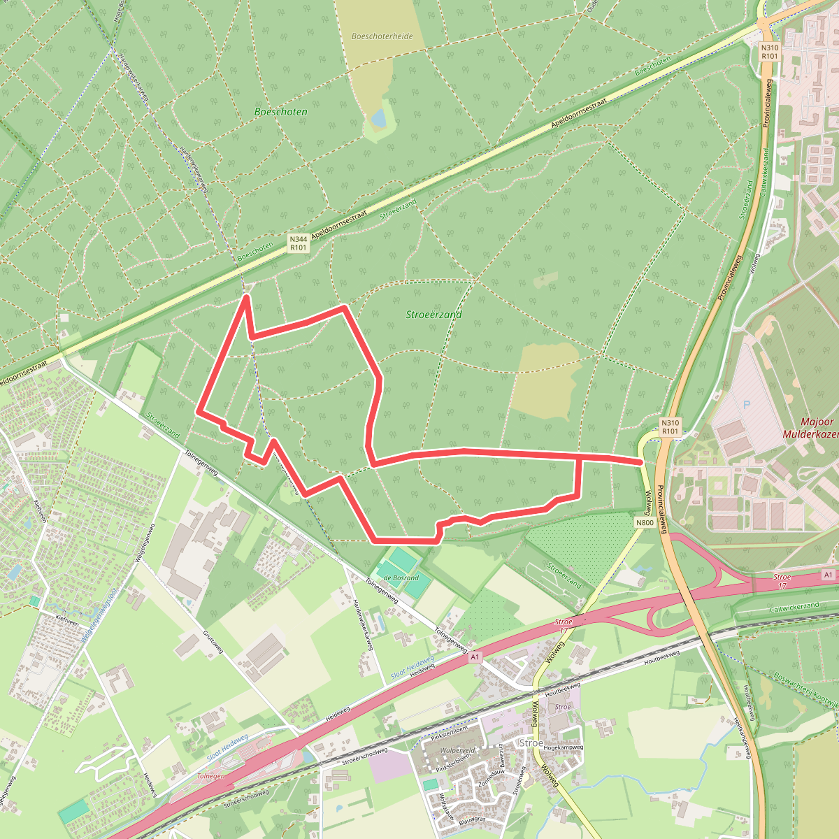 Wandelroute Stroeërzand