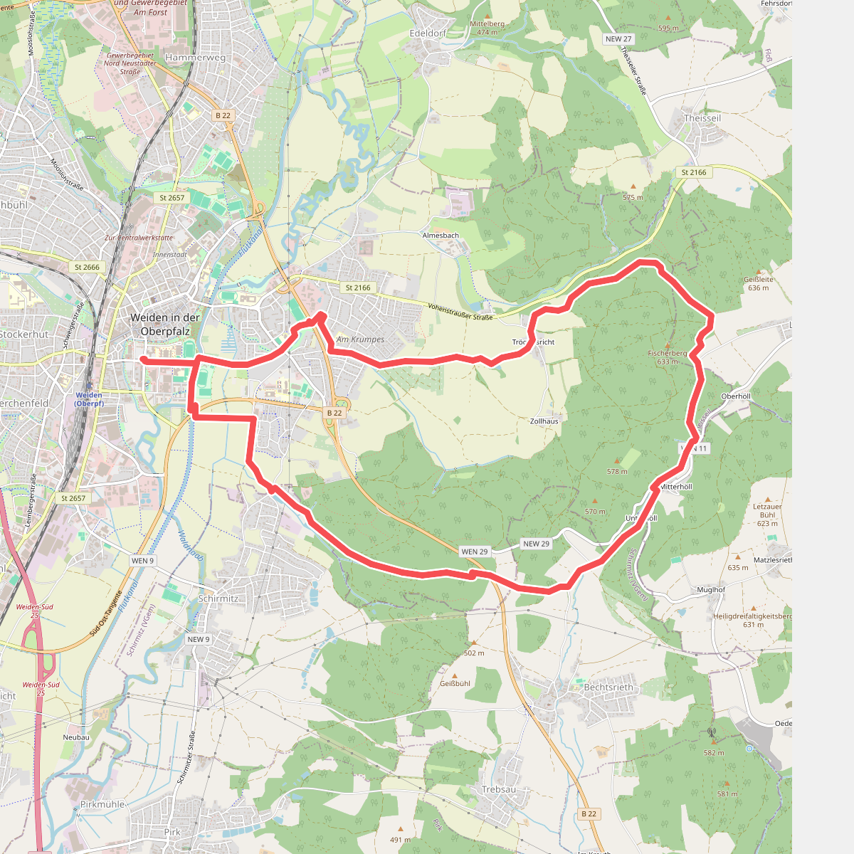 Weiden-Fischerberg-Weiden