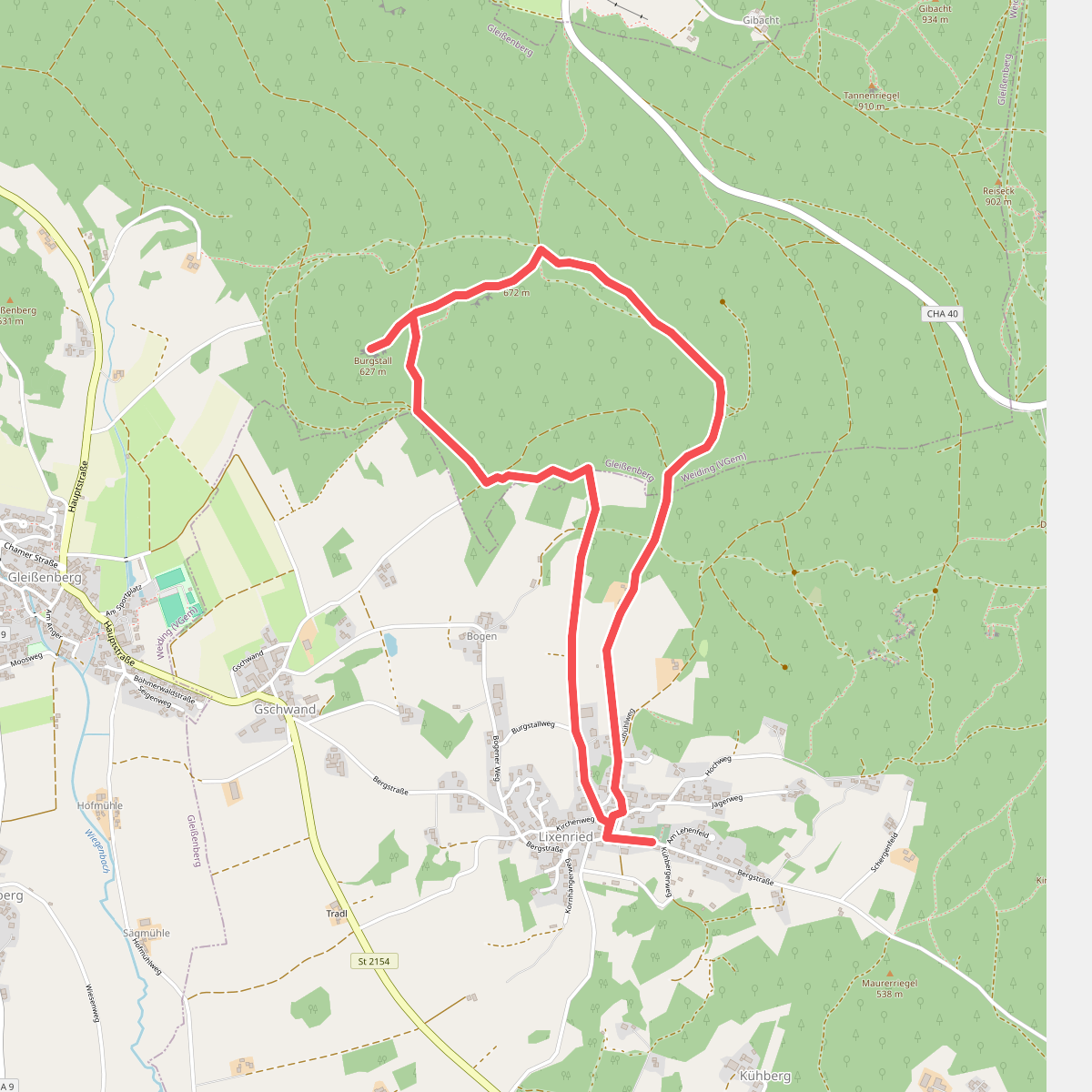 Fu21 »Burgstallweg« (Furth im Wald)