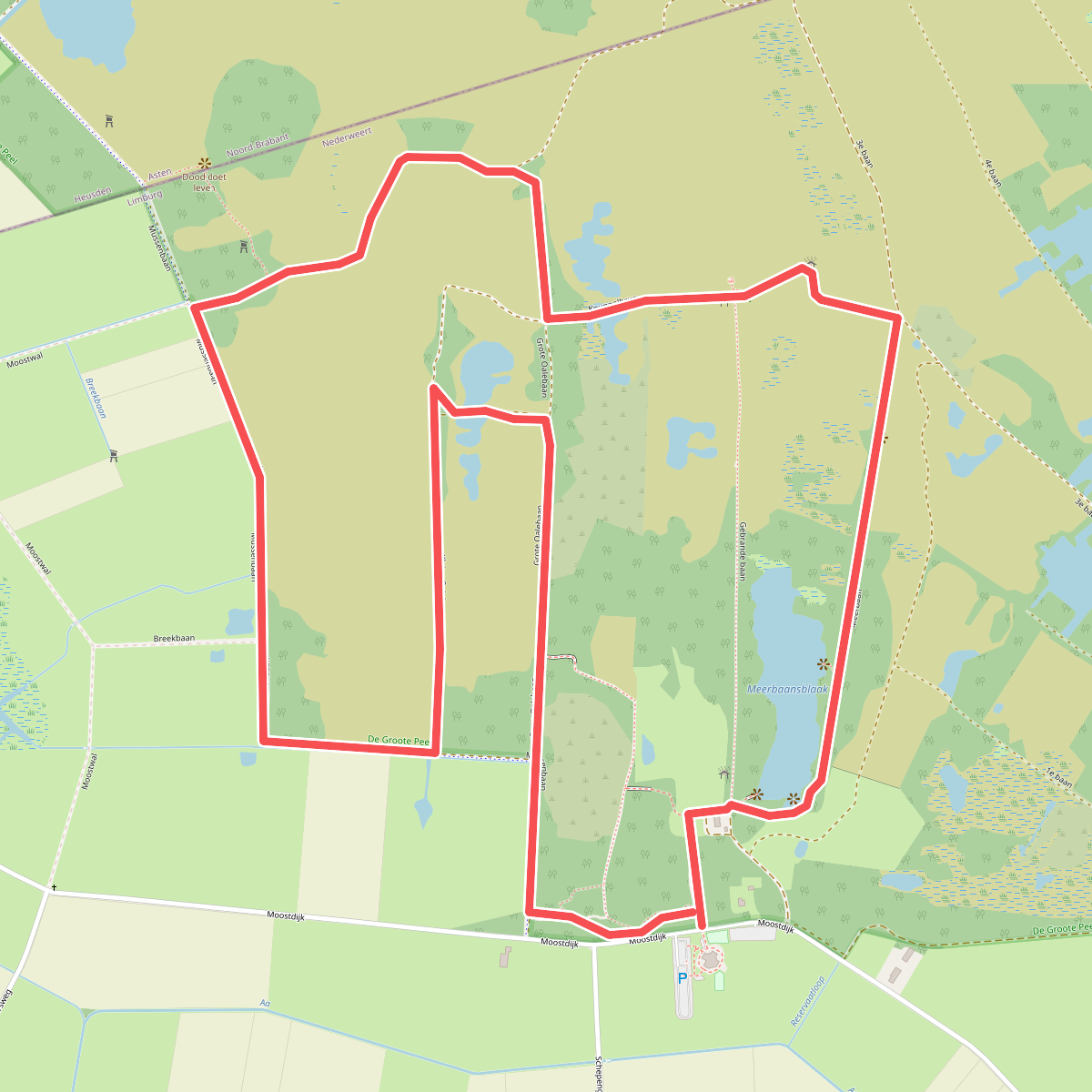 Boswachterspad Mussenbaan Groote Peel 