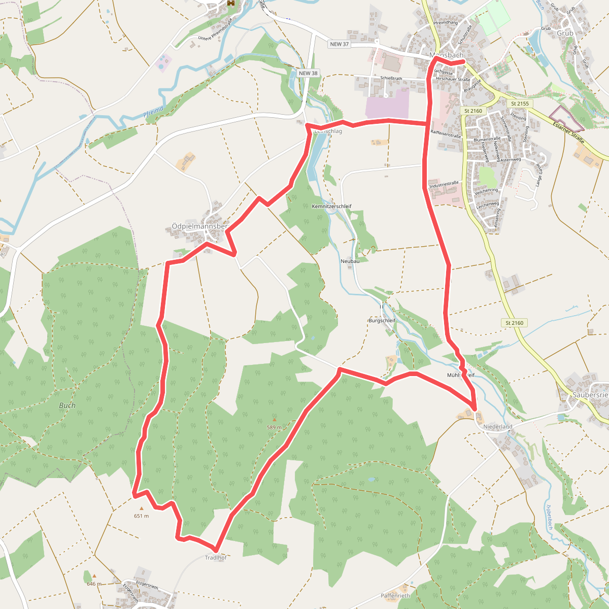Moosbach - Rundwanderweg 3