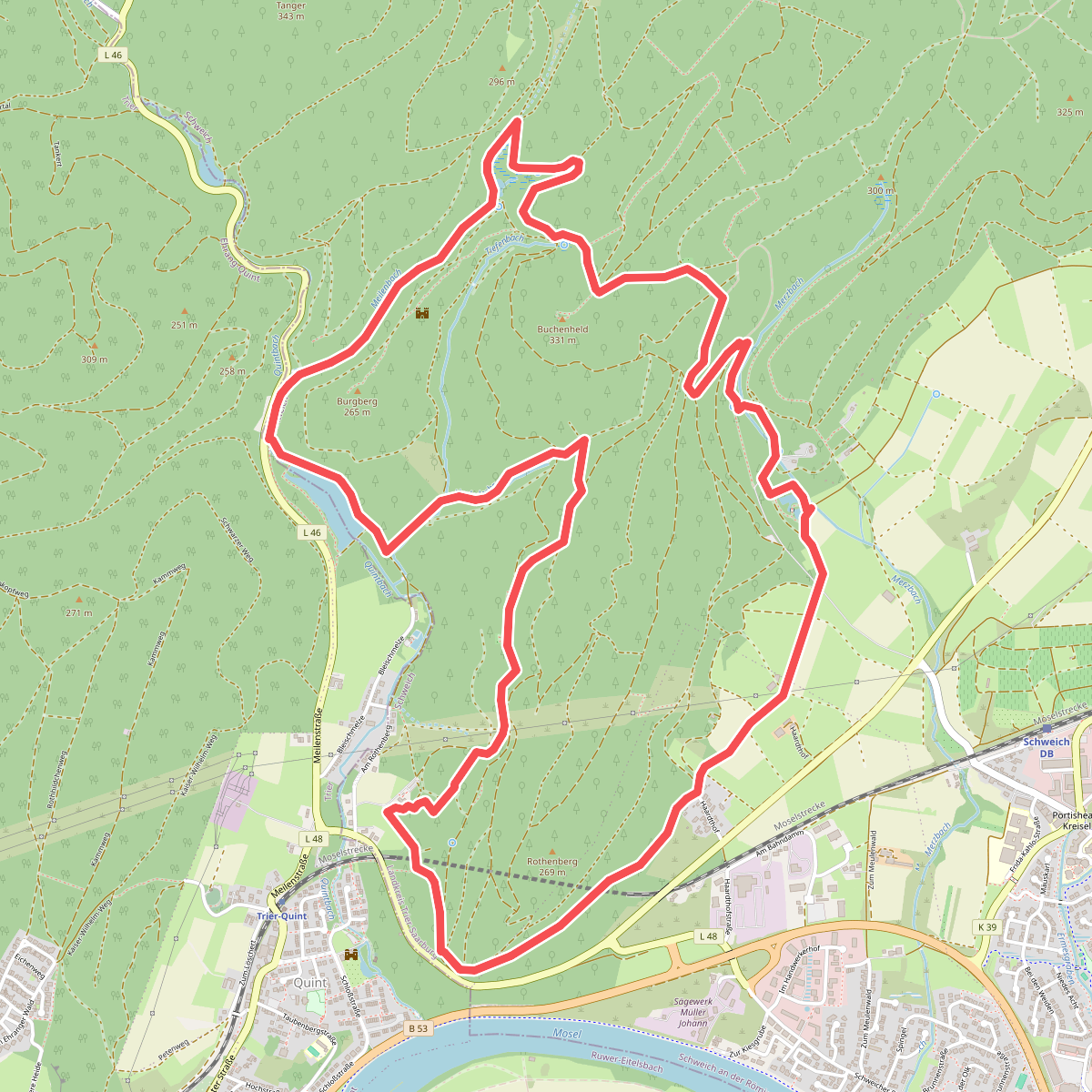 Moselsteig Seitensprung Meulenwaldto(u)r Schweich