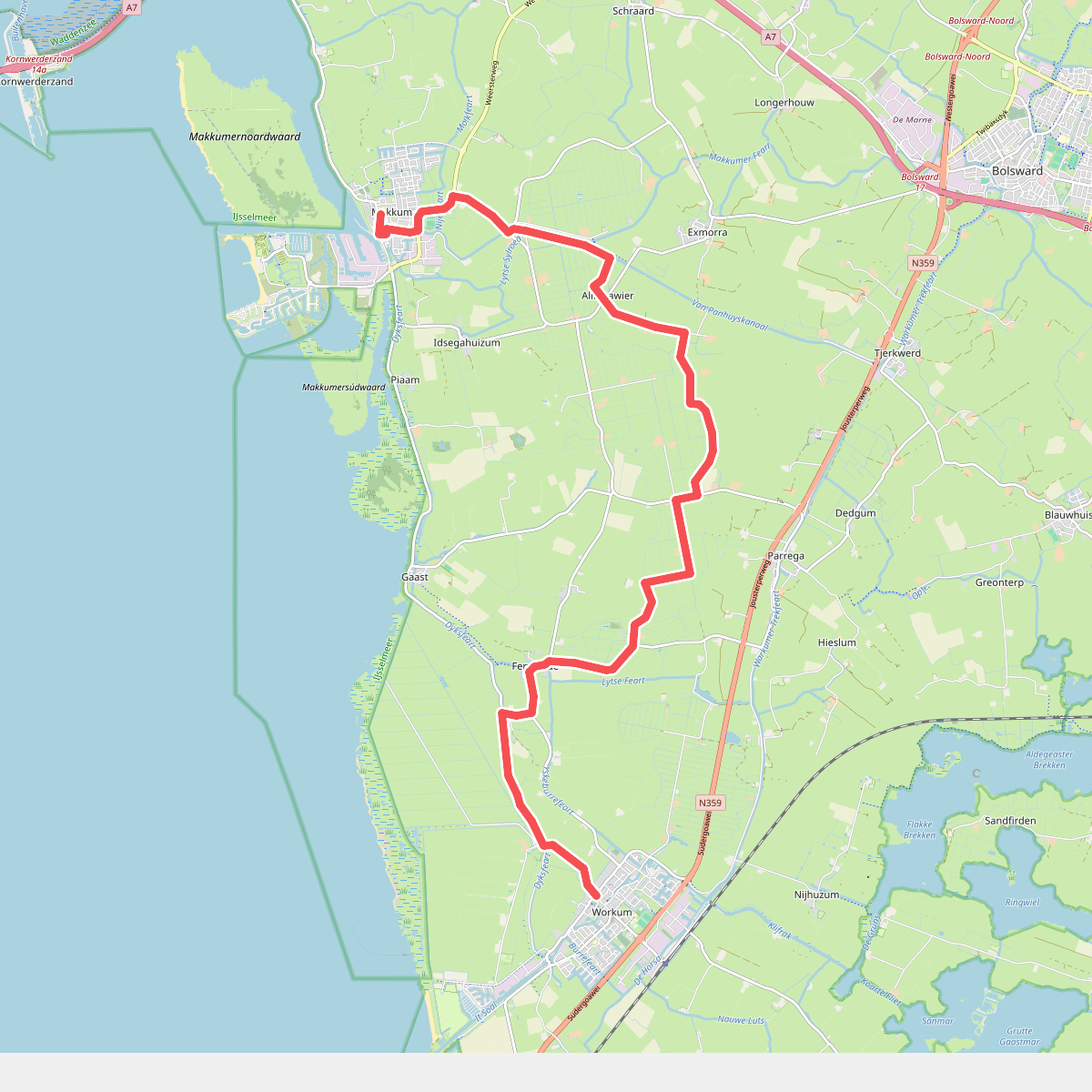Workum - Makkum · Nederlands Kustpad 3 etappe 2
