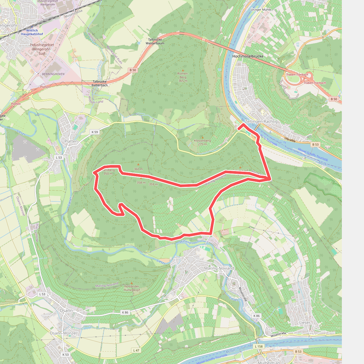 Klosterweg an der Mosel