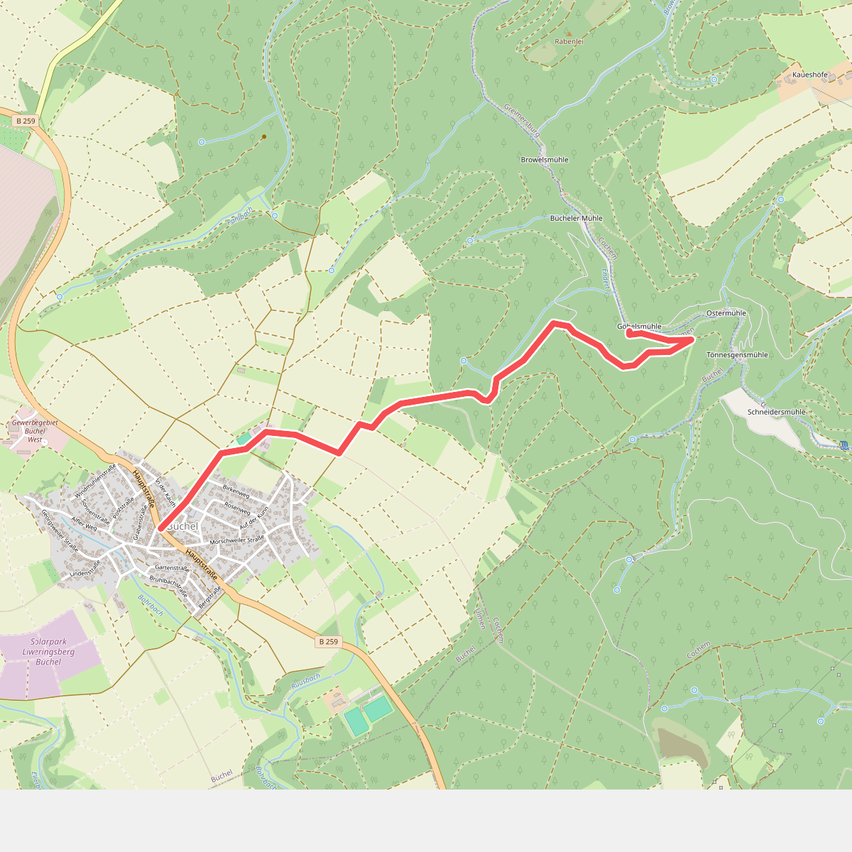 Wilde Endert, Zuweg Büchel