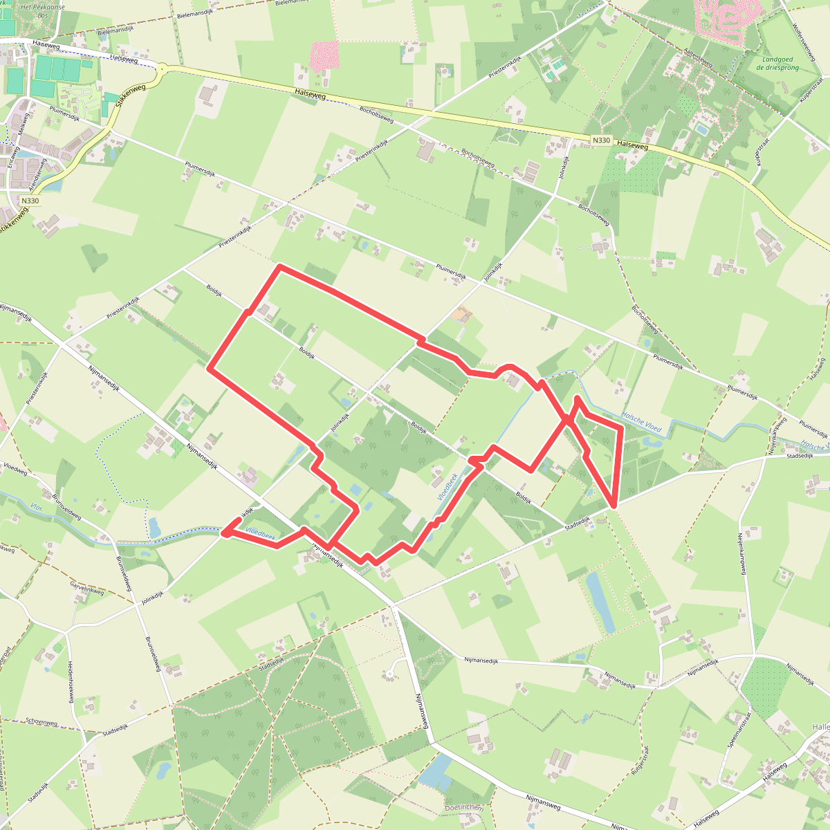 Wandelroute Boelekeerlspad Heidenhoekse Vloed
