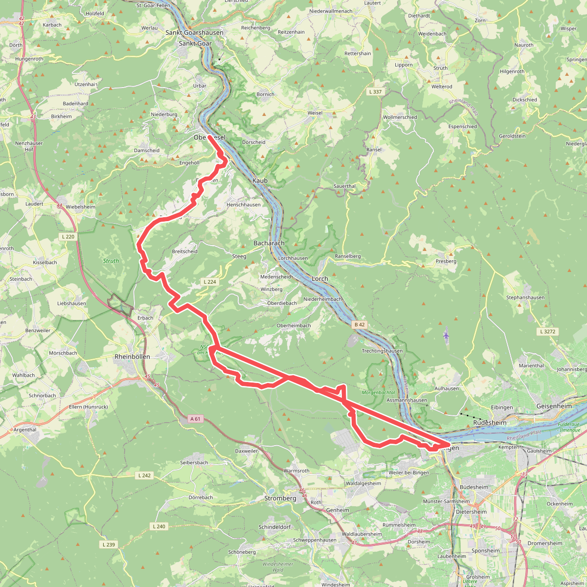 Rheinhöhenweg 7. Etappe Oberwesel - Bingen (lrh.)