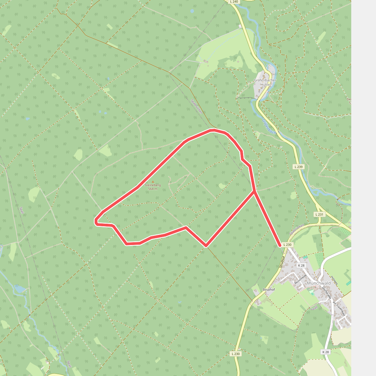 Münchwald Rundwanderweg Weiß