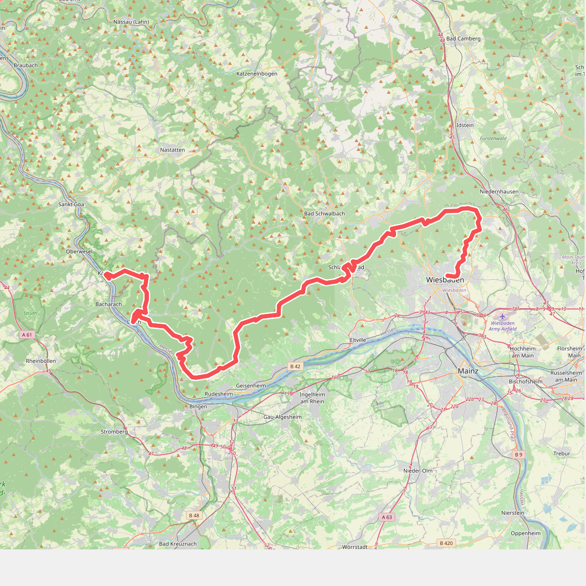 Rheinhöhenweg Kaub-Wiesbaden (rrh.-Taunus)