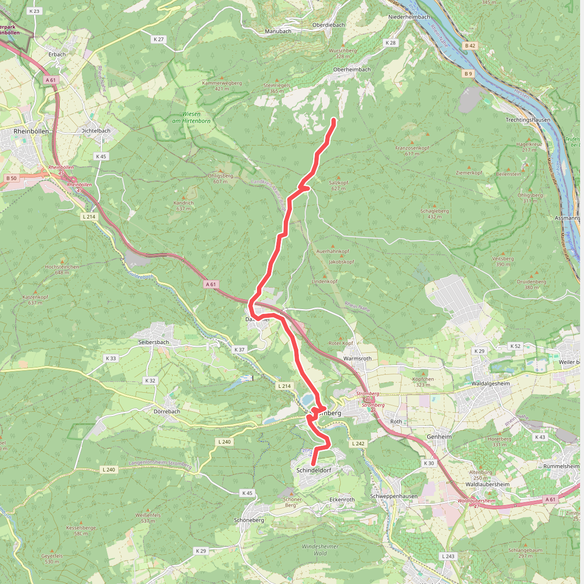Stromberg - Niederheimbach (grünes Dreieck)