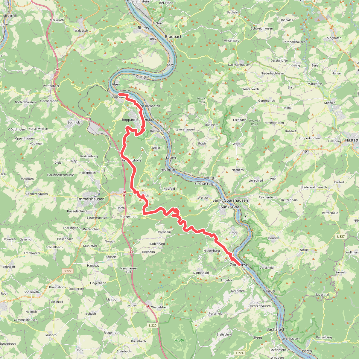 Rheinhöhenweg 6. Etappe Boppard - Oberwesel (lrh.)