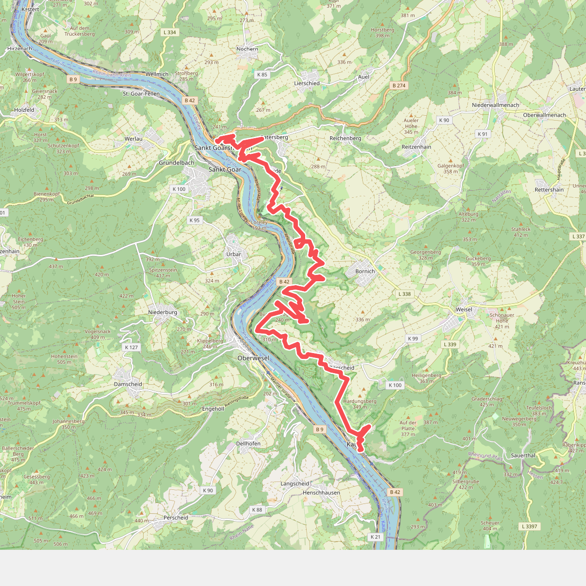 Rheinsteig Etappe 15 [St. Goarshausen - Kaub]