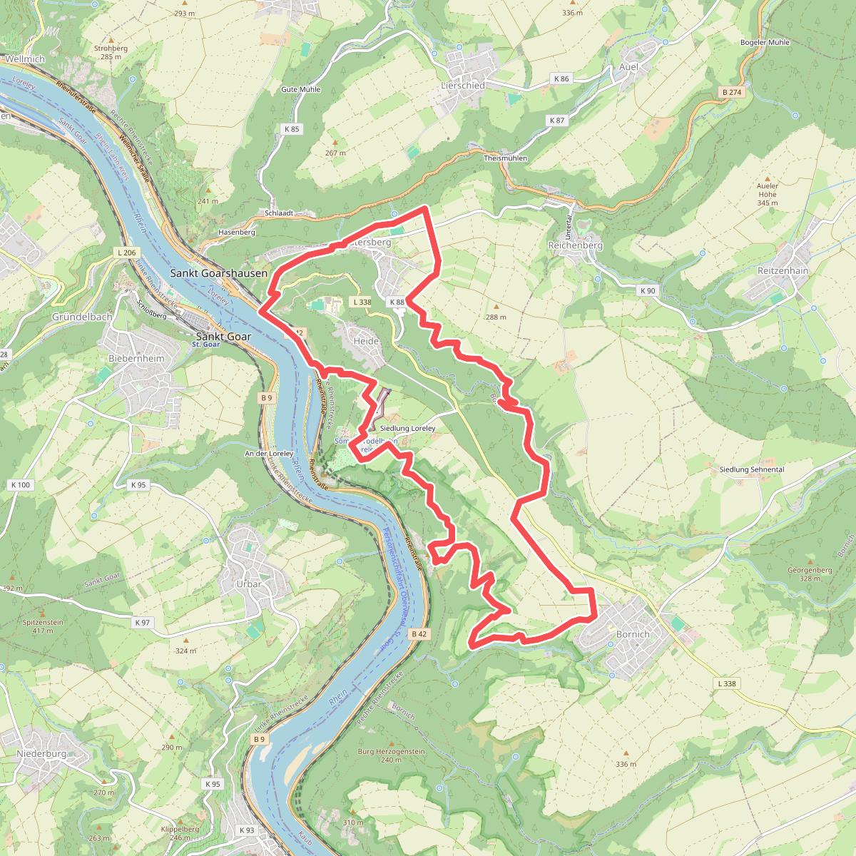 Rheinsteig Loreley-Extratour