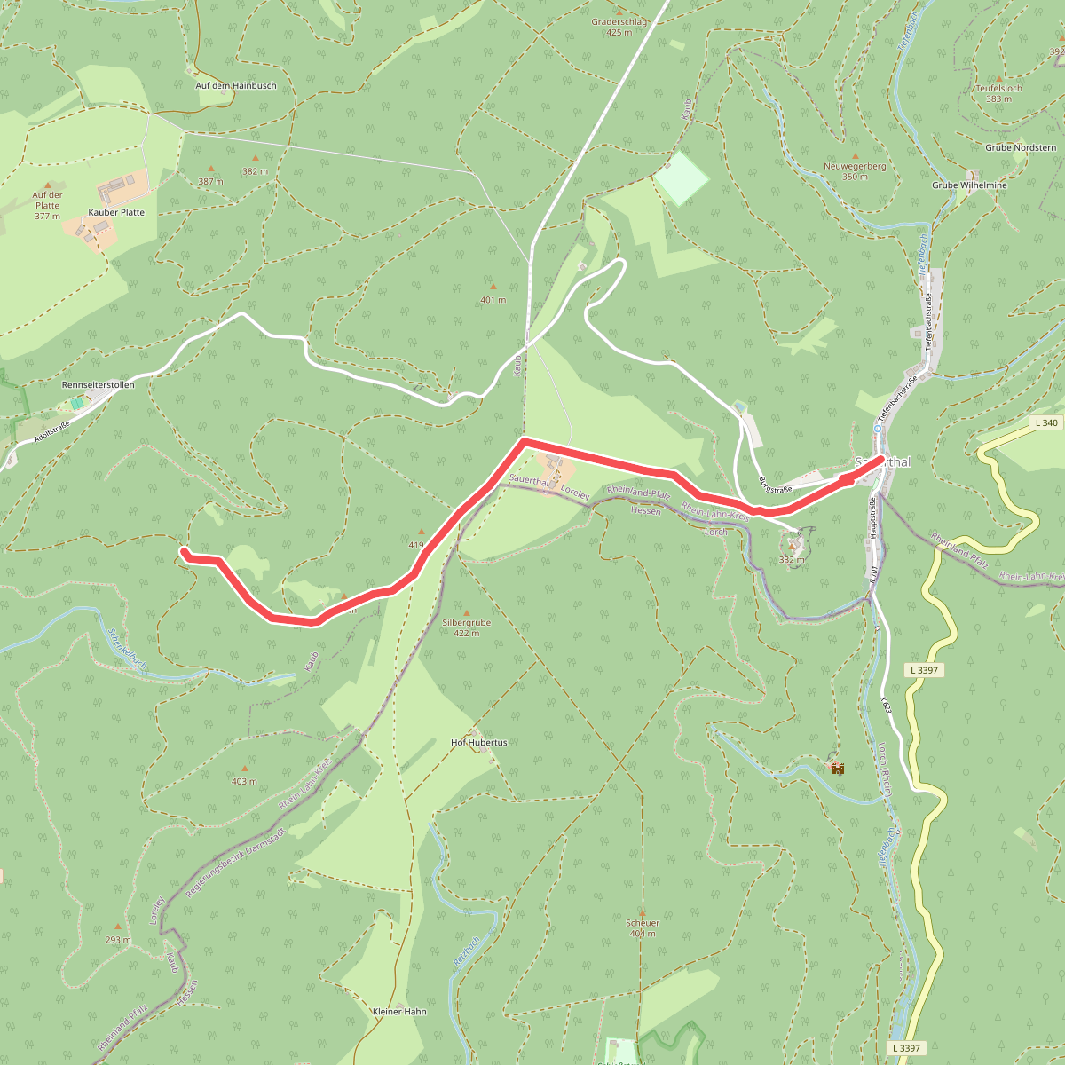 Rheinsteig-Zuweg Sauerthal