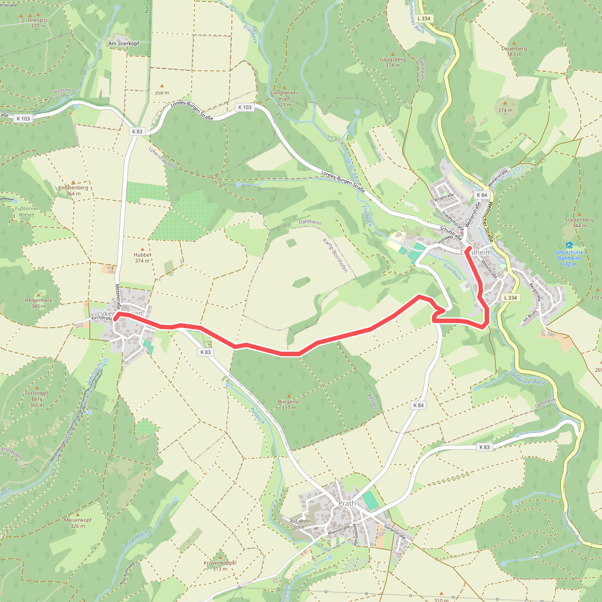 Rheinsteig-Zuweg Dahlheim