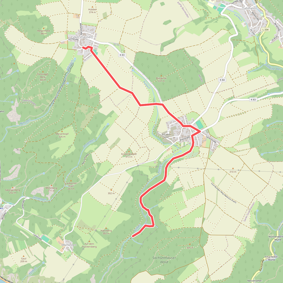 Rheinsteig-Zuweg Prath