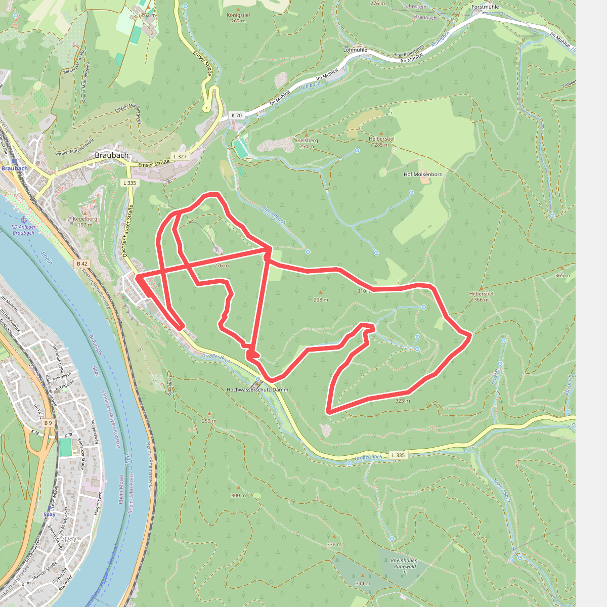 Rundwanderweg Braubach: B5 Pankert-Ermenstiel-Drei Kamine