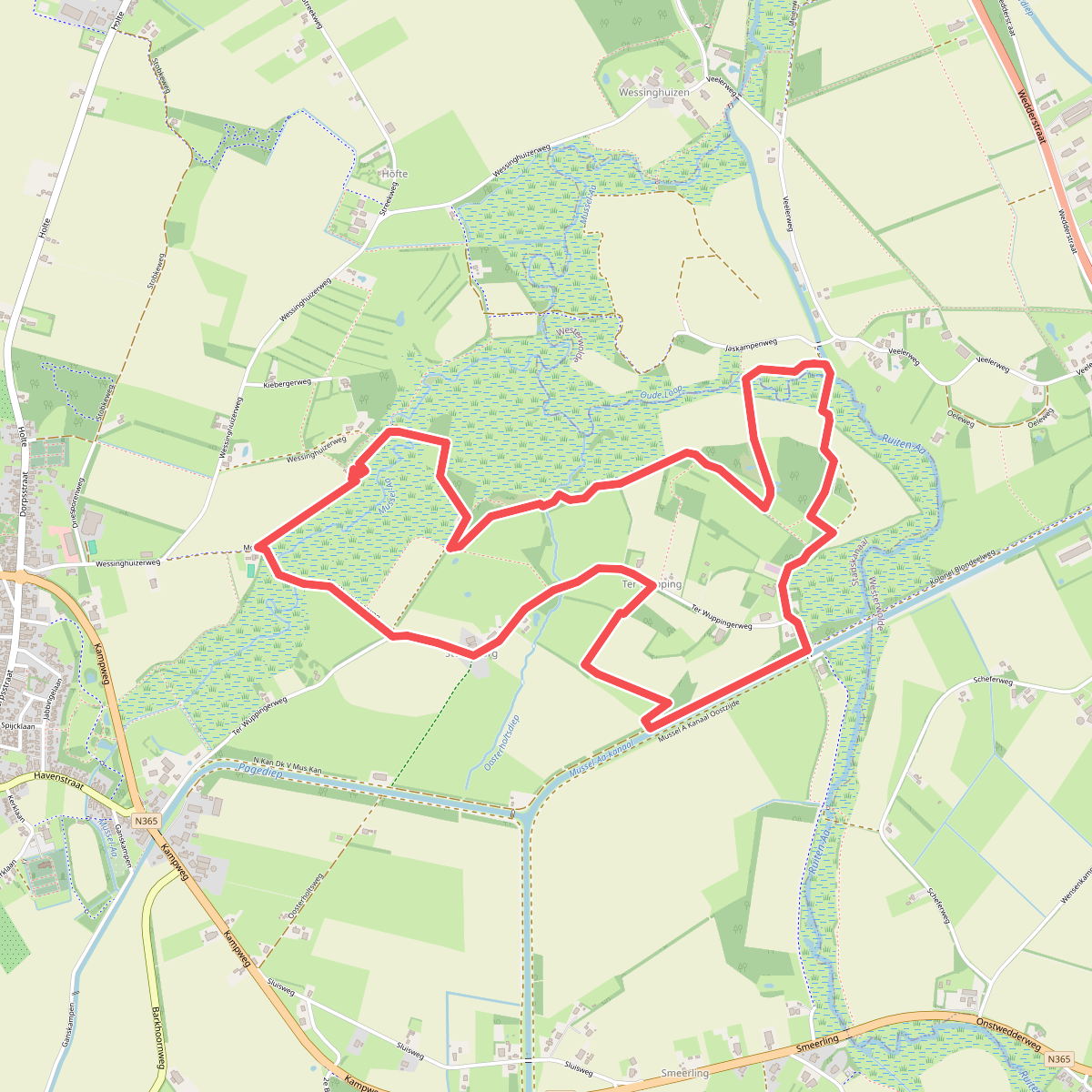 Wandelroute Ter Wupping