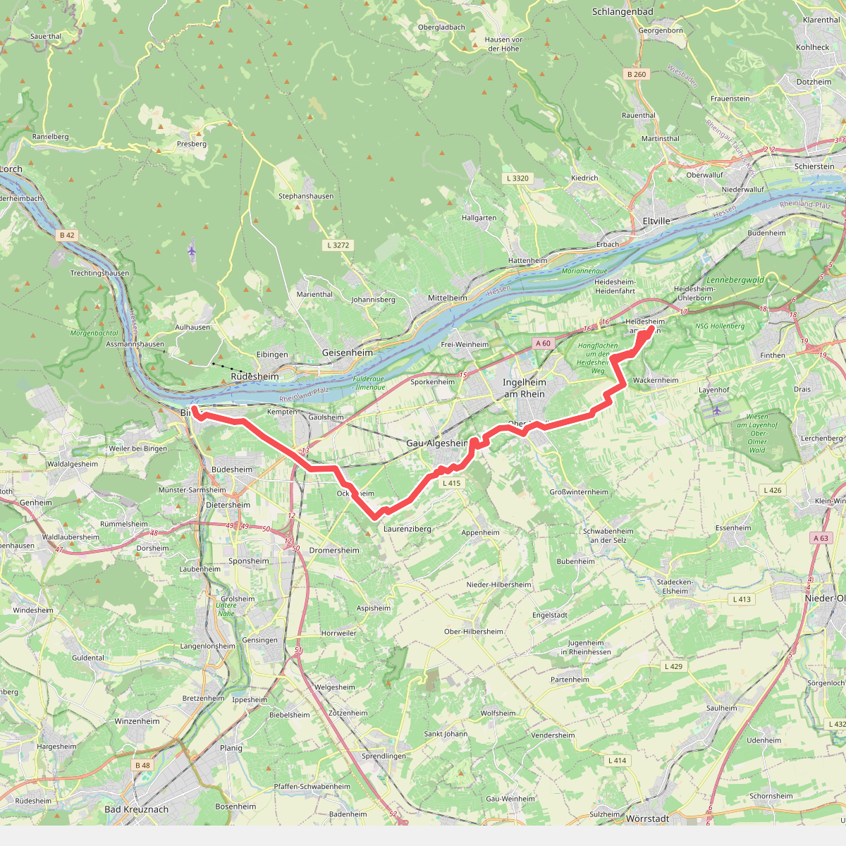Rheinhöhenweg 8. Etappe Bingen - Heidesheim (lrh.)