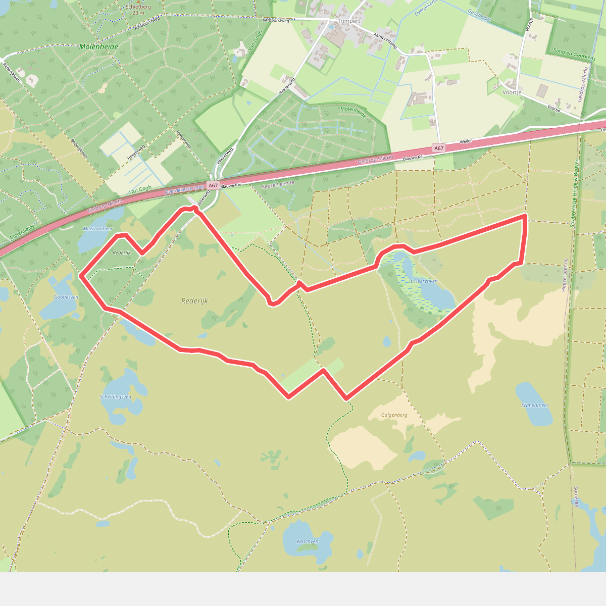 Wandelroute Stuifzandroute Strabrechtse Heide