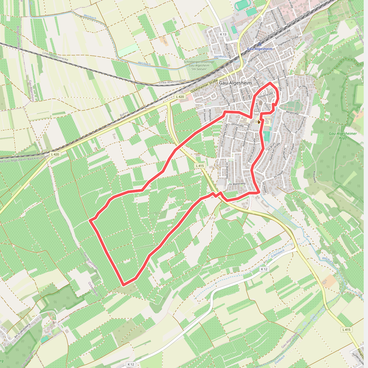 Gau-Algesheim: Rundweg Rabenschule