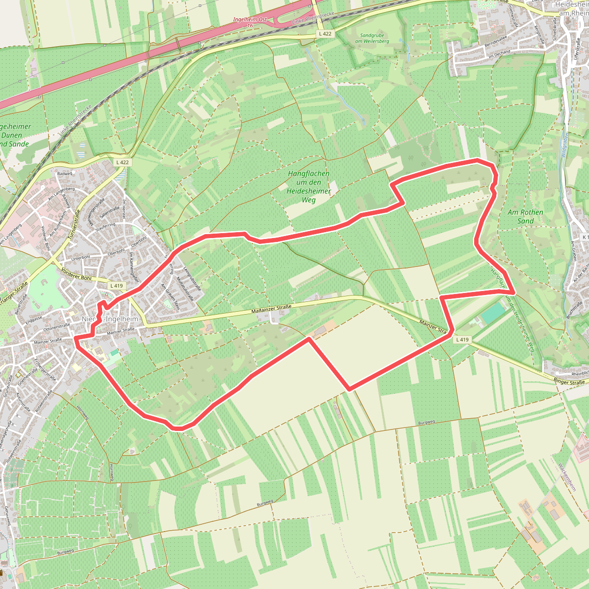 Ingelheim: Kaiserpfalzweg